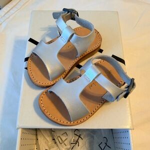 NIB Freshly Picked silver Malibu sandals toddler 3